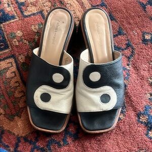 Paloma Wool Black and White Yin Yang Mules